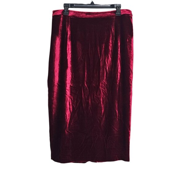 Women's - Boden Lorna Velvet Pencil Skirt, Size 12 - Picture 2 of 7